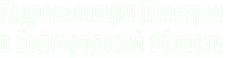 Гидроизоляция Пенетрон в Белгородской области